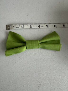 Large Green Dog Bowtie - HANDMADE